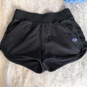 Champion black sweatshorts